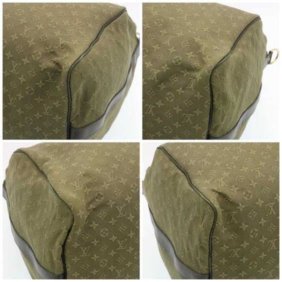 LOUIS VUITTON Monogram Mini Keepall Bandouliere55 Boston Bag Khaki Auth - Picture 15 of 15